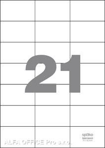 Samolepicí etikety 70 x 42,3 mm (21 etikety / arch)