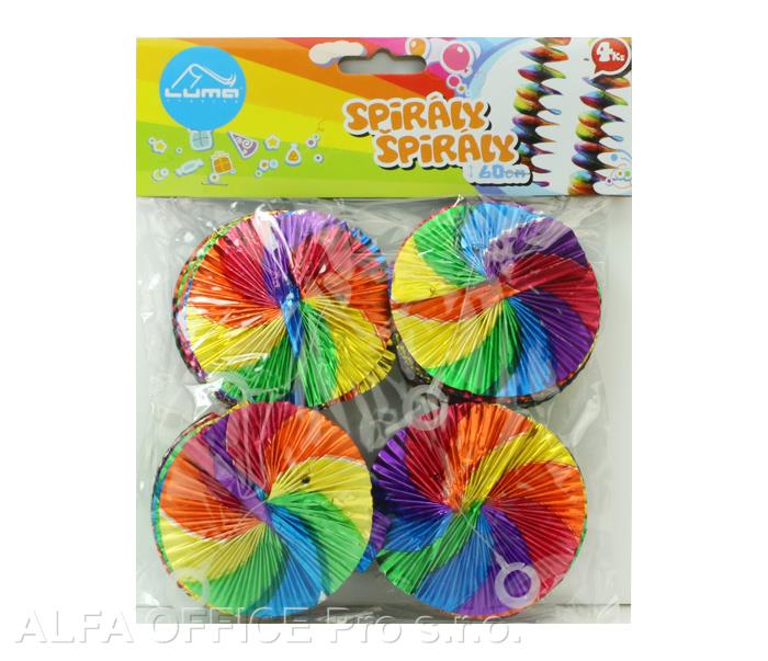 Girlanda papírová - spirály / 60 cm / 4 ks