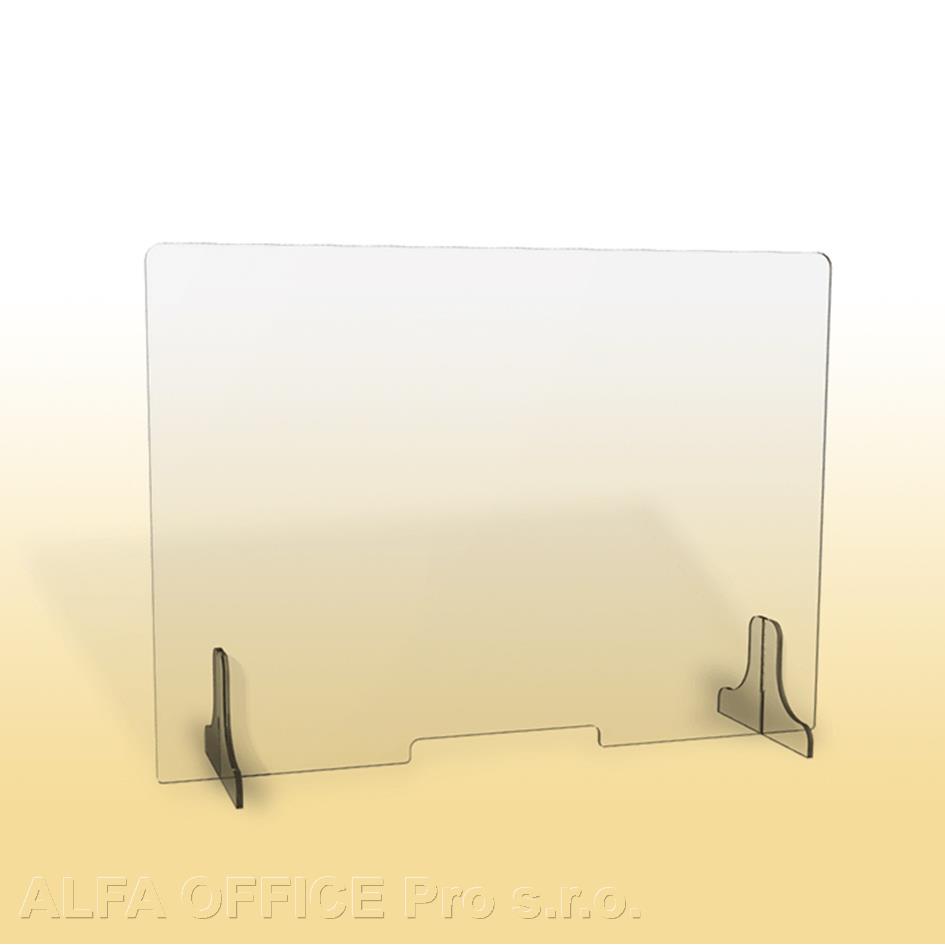 Ochranná clona - 100 x 90 cm / plexi / otvor 26 x 3 cm