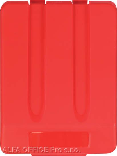 Víko na odpadkový koš na tříděný odpad - červená