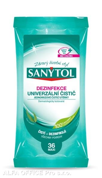 Sanytol ubrousky - dezinfekční / 2x36 ks maxi