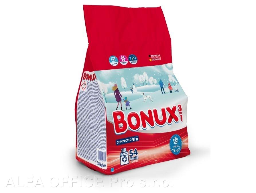 Prací prášek Bonux White Polar Ice Fresh 3v1 - 54 PD / 3,51 kg
