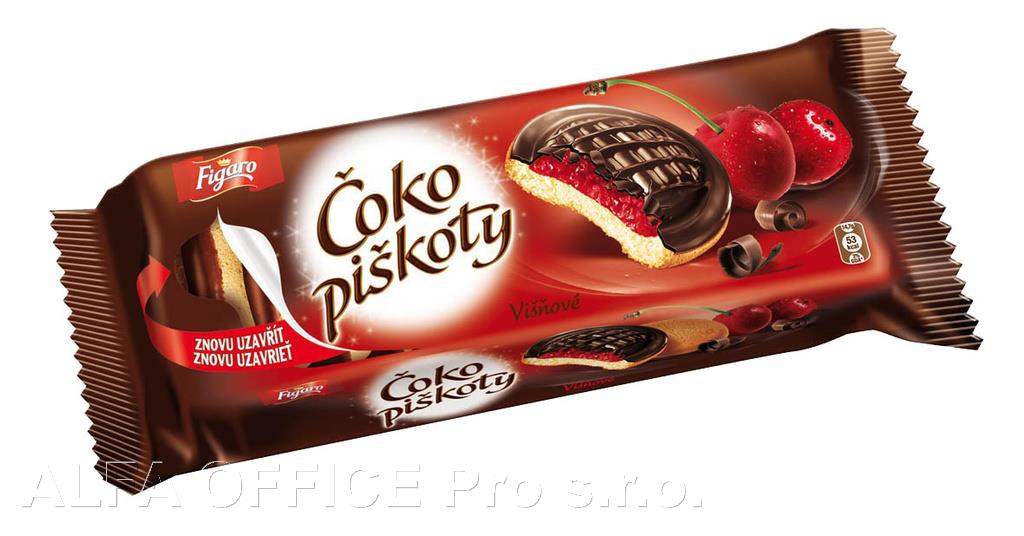 Figaro Čoko piškoty Višňové polomáčené 147g