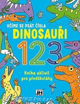 Kniha aktivit Učíme se psát čísla - Dinosauři
