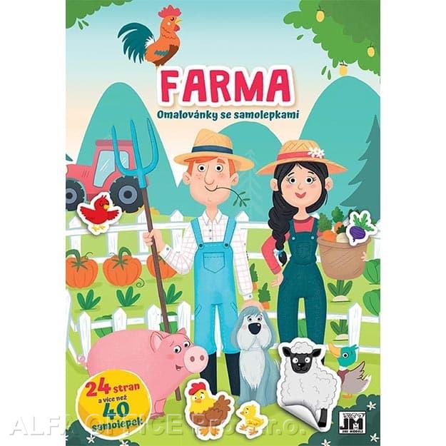Omalovánky A4 se samolepkami - Farma