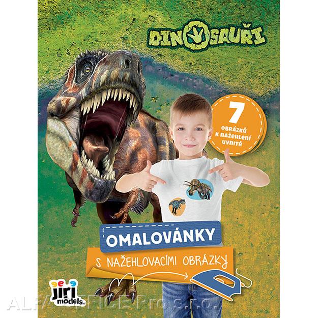 Omalovánky s nažehlovacími obrázky - Dinosauři