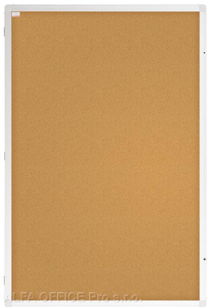 Vitrína vertikální vnitřní - 90 x 120 cm / korková