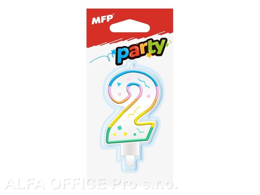 Svíčka dortová č.2 / duhová