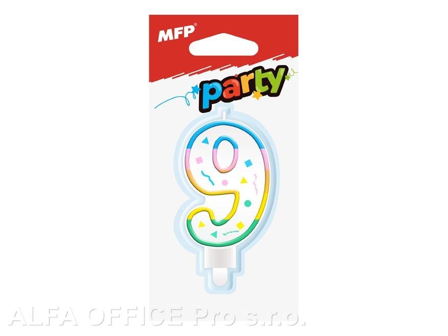 Svíčka dortová č.8 / duhová