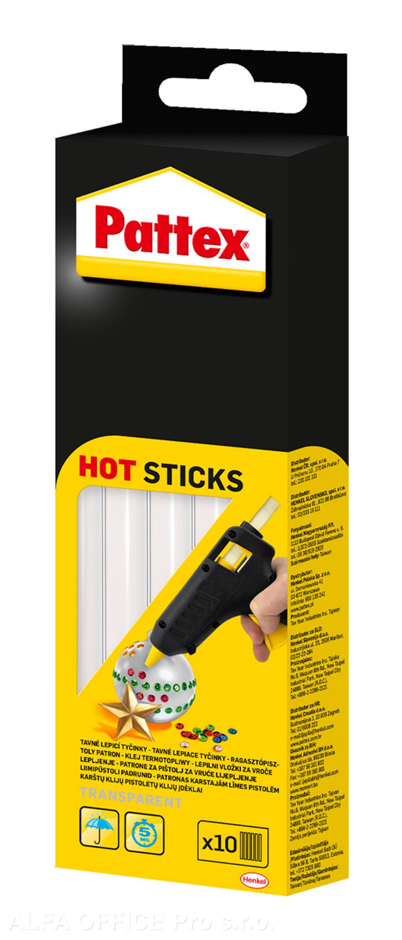 Náhradní tyčinky do tavné pistole Pattex HOT pistol - 11 mm / 10 ks