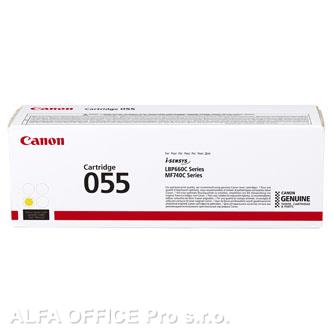Canon originální toner 055Y, yellow, 2100str., 3013C002, Canon MF742Cdw, MF744Cdw, MF746Cx