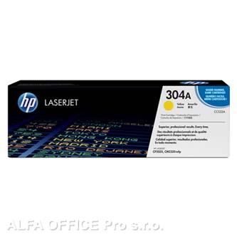 HP originální toner CC532A, yellow, 2800str., HP 304A, HP Color LaserJet CP2025, CM2320