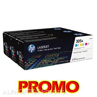 HP originální toner CF370AM, CMY, 7800 (3x2600)str., HP 305A, HP LaserJet+, N, 3x900g, 3ks