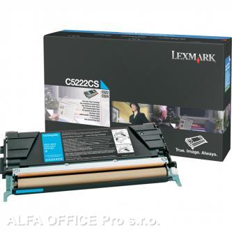 Lexmark originální toner C5222CS, cyan, 3000str., Lexmark C52x, C53x 