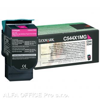 Lexmark originální toner C544X1MG, magenta, 4000str., return, extra high capacit 
