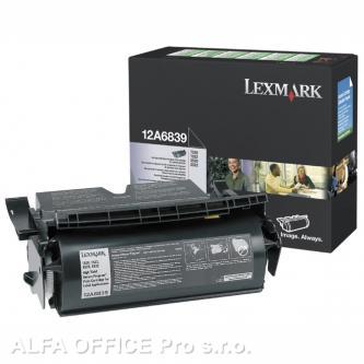  Lexmark originální toner 12A6839, black, 20000str., label application typ return 