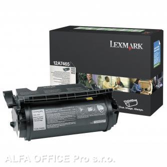  Lexmark originální toner 12A7465, black, 32000str., return, Lexmark T632, T634 