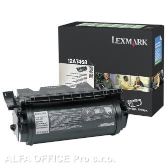  Lexmark originální toner 12A7468, black, 21000str., label application typ return 