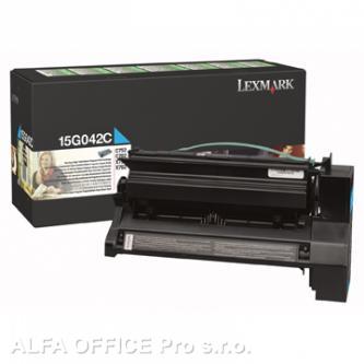  Lexmark originální toner 15G042C, cyan, 15000str., return, Lexmark C752, C76x 