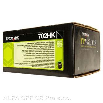  Lexmark originální toner 70C2HK0, black, 4000str., return, high capacity, Lexmar 