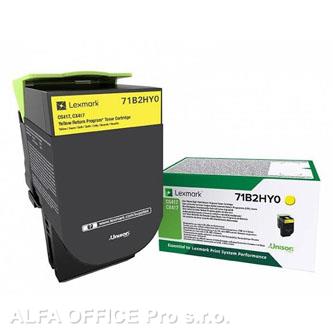  Lexmark originální toner 71B2HY0, yellow, 3500str., Lexmark CS417dn,CS517de,CX41 
