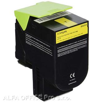  Lexmark originální toner 80C0X40, yellow, 4000str., extra high capacity, Lexmark 