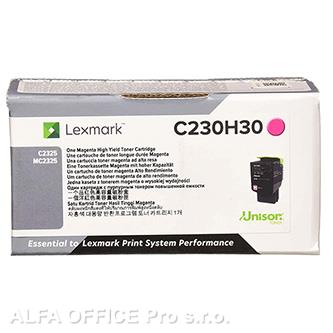  Lexmark originální toner C230H30, magenta, 2300str., high capacity, Lexmark C232 