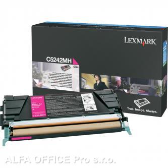 Lexmark originální toner C5242MH, magenta, 5000str., Lexmark C524 