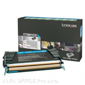  Lexmark originální toner C736H1CG, cyan, 10000str., return, high capacity, Lexma 