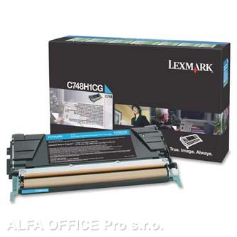  Lexmark originální toner C748H1CG, cyan, 10000str., return, high capacity, Lexma 