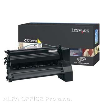  Lexmark originální toner C7702YH, yellow, 10000str., high capacity, Lexmark C77X 