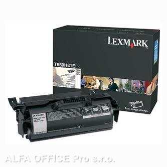  Lexmark originální toner T650H31E, black, 25000str., high capacity, Lexmark T650 