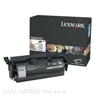  Lexmark originální toner T654X31E, black, 36000str., corporate cartridge typ ext 