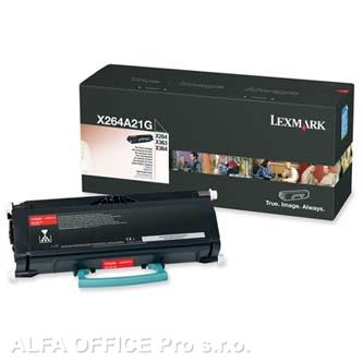  Lexmark originální toner X264A21G, black, 3500str., Lexmark X264, X363, X364 