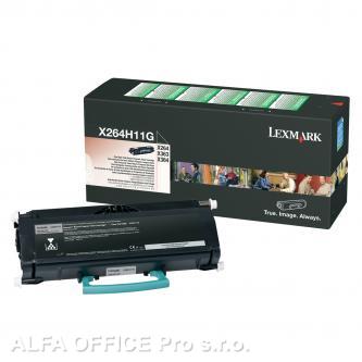  Lexmark originální toner X264H11G, black, 9000str., return, high capacity, Lexma 