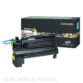  Lexmark originální toner X792X1YG, yellow, 20000str., return, Lexmark X792 serie 