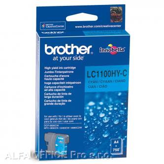 Brother originální ink LC-1100HYC, cyan, 750str., high capacity, Brother DCP-6690CW, MFC-6