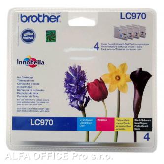Brother originální ink LC-970VALBP, CMYK, 300str., Brother DCP-135C, 150C, MFC-235C, 260C