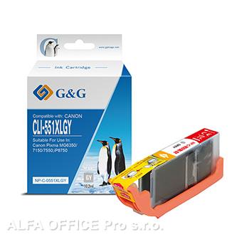  G&G kompatibilní ink s CLI551GY XL, grey, NP-C-0551XLGY, pro Canon PIXMA iP7250, 