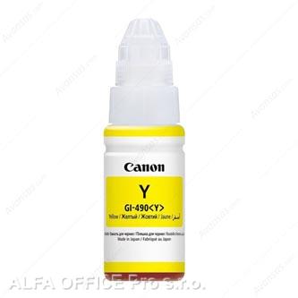 Canon originální ink GI-490 Y, yellow, 7000str., 70ml, 0666C001, Canon PIXMA G1400, G2400,