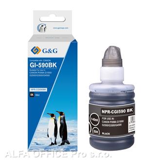  G&G kompatibilní ink s GI-590 Bk, black, 6000str., NPR-CGI590BK-140ml, pro Canon 