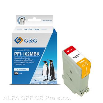  G&G kompatibilní ink s PFI102MBK, matte black, NC-00102MBK, pro Canon iPF-500, 6 