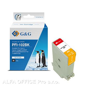  G&G kompatibilní ink s PFI102BK, black, NC-00102BK, pro Canon iPF-500, 600, 700, 