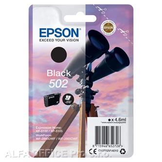 Epson originální ink C13T02V14010, T02V140, 502, black, 210str., 4.6ml, Epson XP-5100, XP-