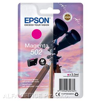  Epson originální ink C13T02V34020, 502, T02V340, magenta, 165str., 3.3ml, Epson 