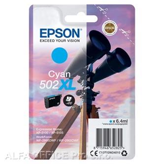 Epson originální ink C13T02W24010, 502XL, T02W240, cyan, 470str., 6.4ml, Epson XP-5100, XP
