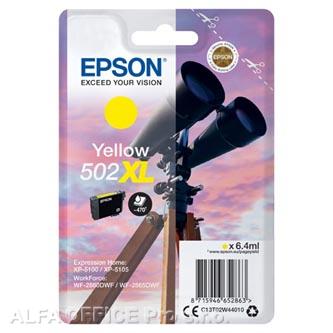 Epson originální ink C13T02W44010, 502XL, T02W440, yellow, 470str., 6.4ml, Epson XP-5100, 