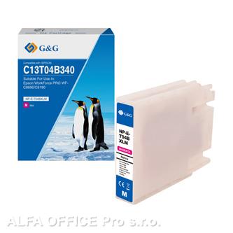  G&G kompatibilní ink s C13T04B340, magenta, NP-E-T04BXLM-A, pro Epson WF-C81xx, 