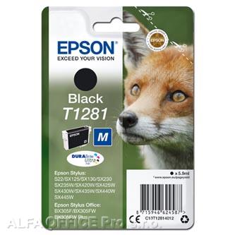Epson originální ink C13T12814012, T1281, black, 5,9ml, Epson Stylus S22, SX125, 420W, 425