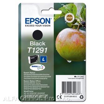 Epson originální ink C13T12914012, T1291, black, 385str., 11,2ml, Epson Stylus SX420W, 425